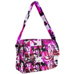 Pink Checker Graffiti  Courier Bag