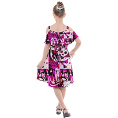 Kids  Cut Out Shoulders Chiffon Dress 