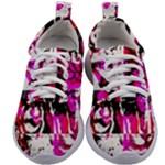 Pink Checker Graffiti  Kids Athletic Shoes