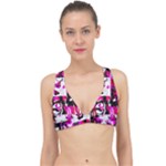 Pink Checker Graffiti  Classic Banded Bikini Top