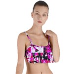 Pink Checker Graffiti  Layered Top Bikini Top 