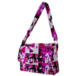 Pink Checker Graffiti  Full Print Messenger Bag (M)