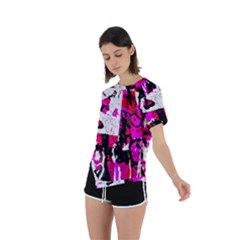 Asymmetrical Short Sleeve Sports T-Shirt 