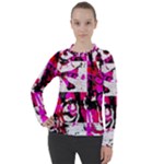 Pink Checker Graffiti  Women s Pique Long Sleeve Tee