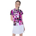 Pink Checker Graffiti  Women s Polo Tee