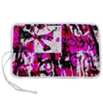 Pink Checker Graffiti  Pen Storage Case (S)