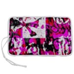 Pink Checker Graffiti  Pen Storage Case (M)