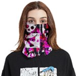 Pink Checker Graffiti  Face Covering Bandana (Two Sides)