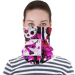 Pink Checker Graffiti  Face Seamless Bandana (Adult)