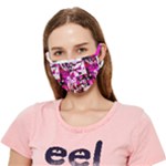 Pink Checker Graffiti  Crease Cloth Face Mask (Adult)