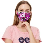 Pink Checker Graffiti  Fitted Cloth Face Mask (Adult)