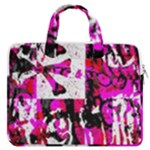 Pink Checker Graffiti  MacBook Pro Double Pocket Laptop Bag