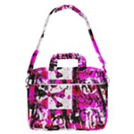 Pink Checker Graffiti  MacBook Pro Shoulder Laptop Bag (Large)