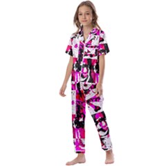 Kids  Satin Short Sleeve Pajamas Set 