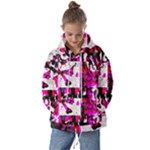 Pink Checker Graffiti  Kids  Oversized Hoodie