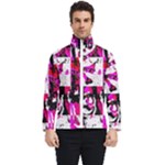 Pink Checker Graffiti  Men s Bomber Jacket