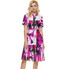Button Top Knee Length Dress 