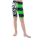 Deathrock Skull Kids  Mid Length Swim Shorts