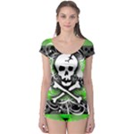 Deathrock Skull Boyleg Leotard 