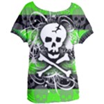 Deathrock Skull Women s Oversized Tee