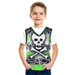 Deathrock Skull Kids  Basketball Tank Top