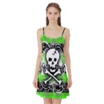 Deathrock Skull Satin Night Slip