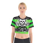 Deathrock Skull Cotton Crop Top