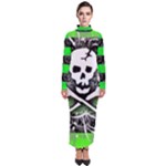 Deathrock Skull Turtleneck Maxi Dress