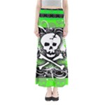 Deathrock Skull Full Length Maxi Skirt