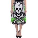 Deathrock Skull Classic Midi Skirt