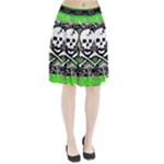 Deathrock Skull Pleated Skirt