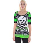 Deathrock Skull Wide Neckline Tee