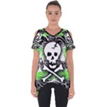 Deathrock Skull Cut Out Side Drop Tee