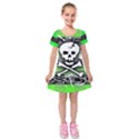 Kids  Short Sleeve Velvet Dress 