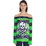 Deathrock Skull Off Shoulder Long Sleeve Top