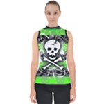 Deathrock Skull Mock Neck Shell Top