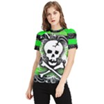 Deathrock Skull Women s Short Sleeve Rash Guard