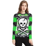 Deathrock Skull Women s Long Sleeve Rash Guard