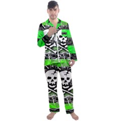 Men s Long Sleeve Satin Pajamas Set 