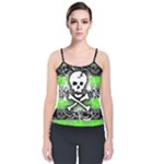 Deathrock Skull Velvet Spaghetti Strap Top