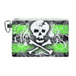 Deathrock Skull Canvas Cosmetic Bag (Large)