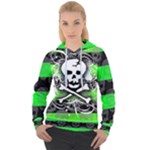 Deathrock Skull Women s Overhead Hoodie