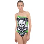 Deathrock Skull Classic One Shoulder Swimsuit