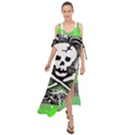 Deathrock Skull Maxi Chiffon Cover Up Dress