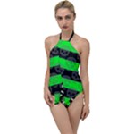 Deathrock Skull Go with the Flow One Piece Swimsuit