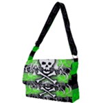 Deathrock Skull Full Print Messenger Bag (S)