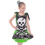 Deathrock Skull Kids  Tie Up Tunic Dress