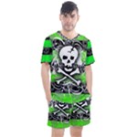 Deathrock Skull Men s Mesh Tee and Shorts Set