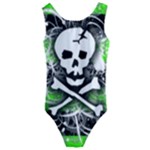 Deathrock Skull Kids  Cut-Out Back One Piece Swimsuit