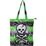 Deathrock Skull Double Zip Up Tote Bag